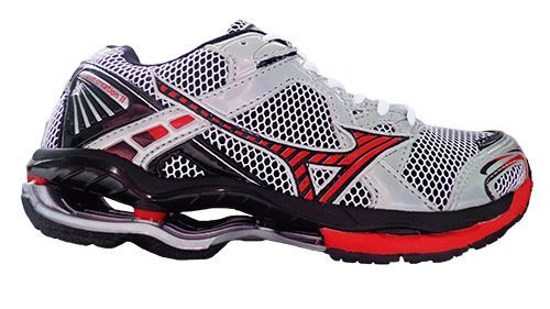 Tênis Mizuno Wave Creation 11 Prata e Vermelho