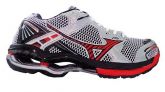 Tênis Mizuno Wave Creation 11 Prata e Vermelho